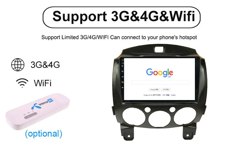Top Aotsr Android 8.0 Car DVD Player Autoradio GPS Navigation for Mazda 2 9 inch IPS Screen Mirror-link Bluetooth no DVD 2 din radio 17