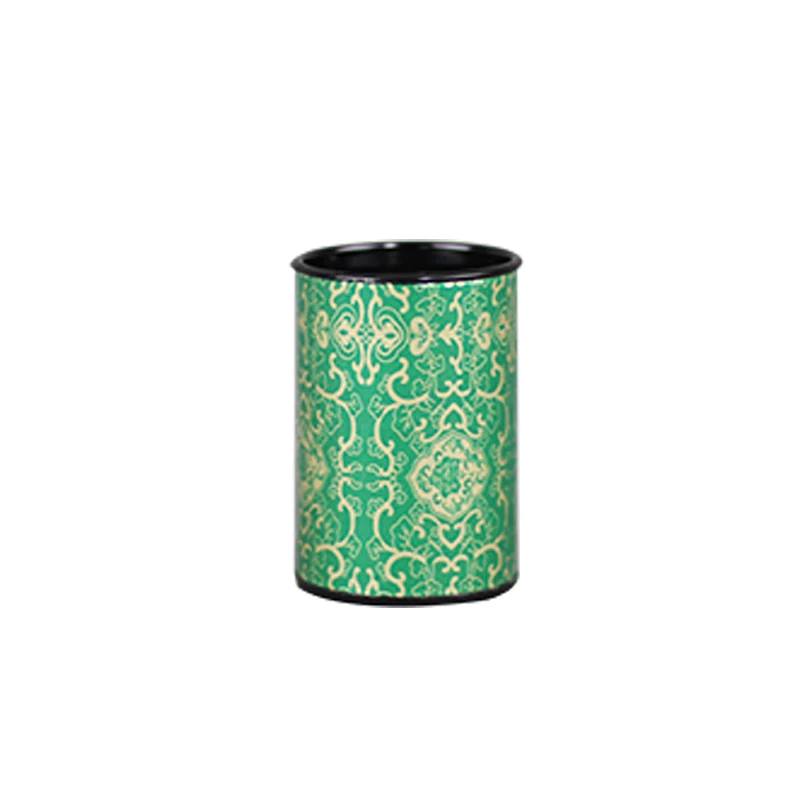 Xin Jia Yi упаковка Заказная коробка из олова бумажный узор бронзовая Красная Зеленая художественная бумага внешний Модный узор, логотип можно настроить