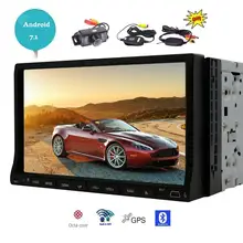 Wireless Back Camera+Android 7.1 Car dvd player WiFi Bluetooth FM Radio Touch screen in dash GPS Navigator Video Audio player