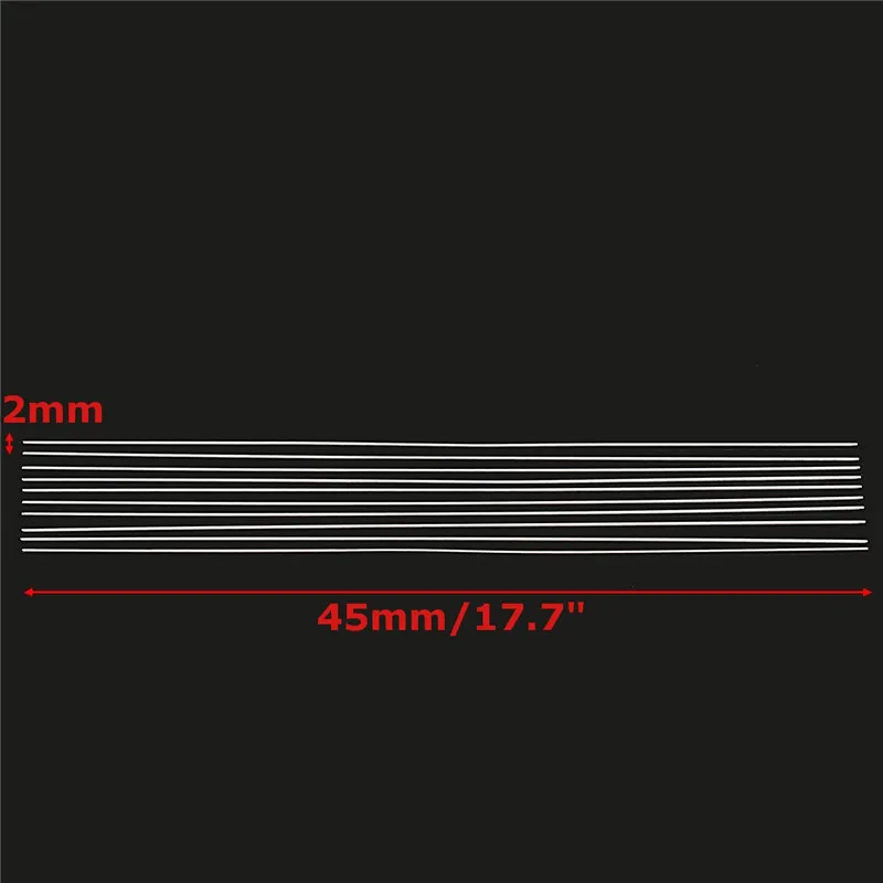 10 шт. 2 мм x 450 мм алюминиевая низкотемпературная Сварка, пайка, стержни для всех AL частей, сварочные инструменты