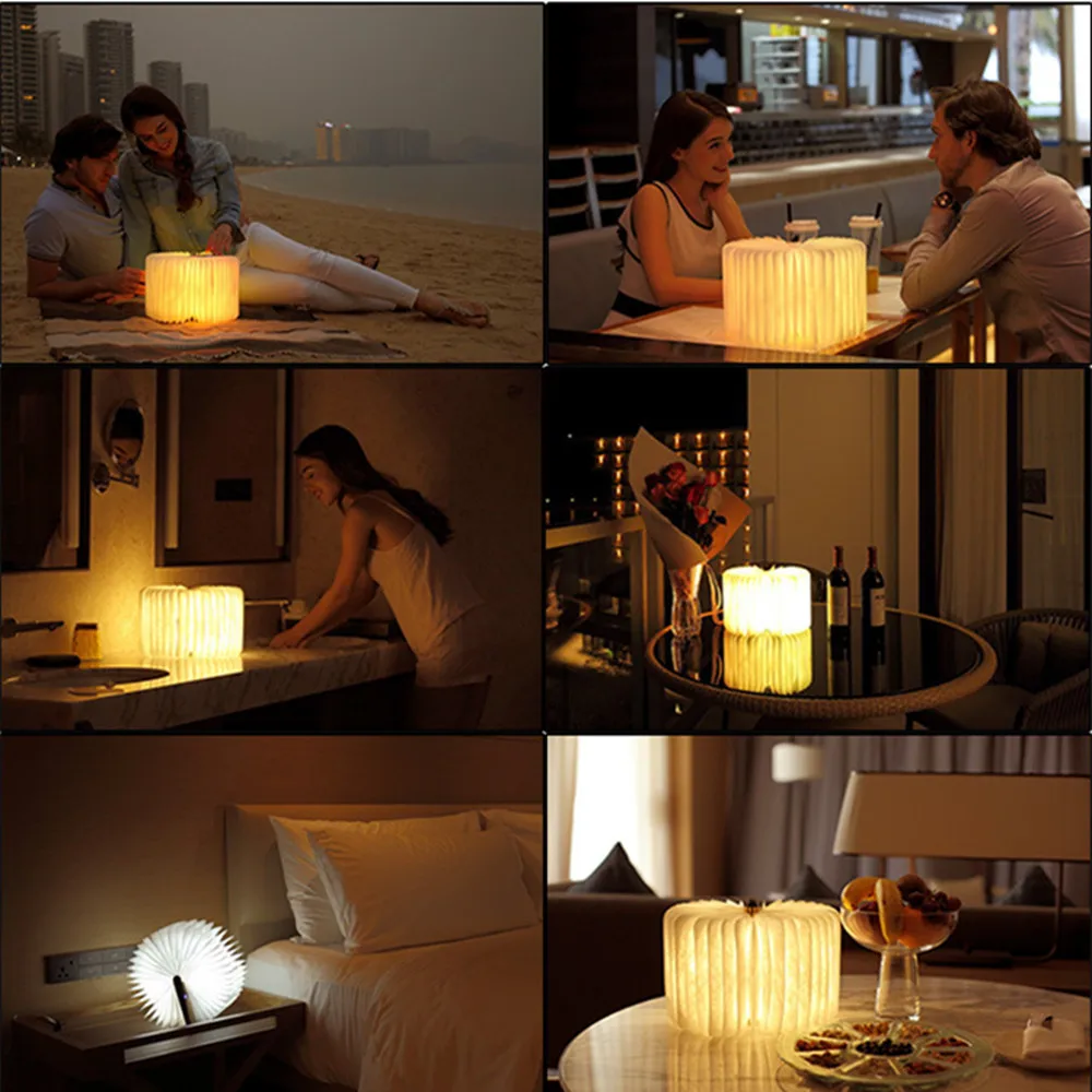 3 in 1 Creative Wooden LED Book Light Bluetooth Speaker MP3 Player Folding USB Colorful Romantic Night Light Bedside Lamp Gift (6)