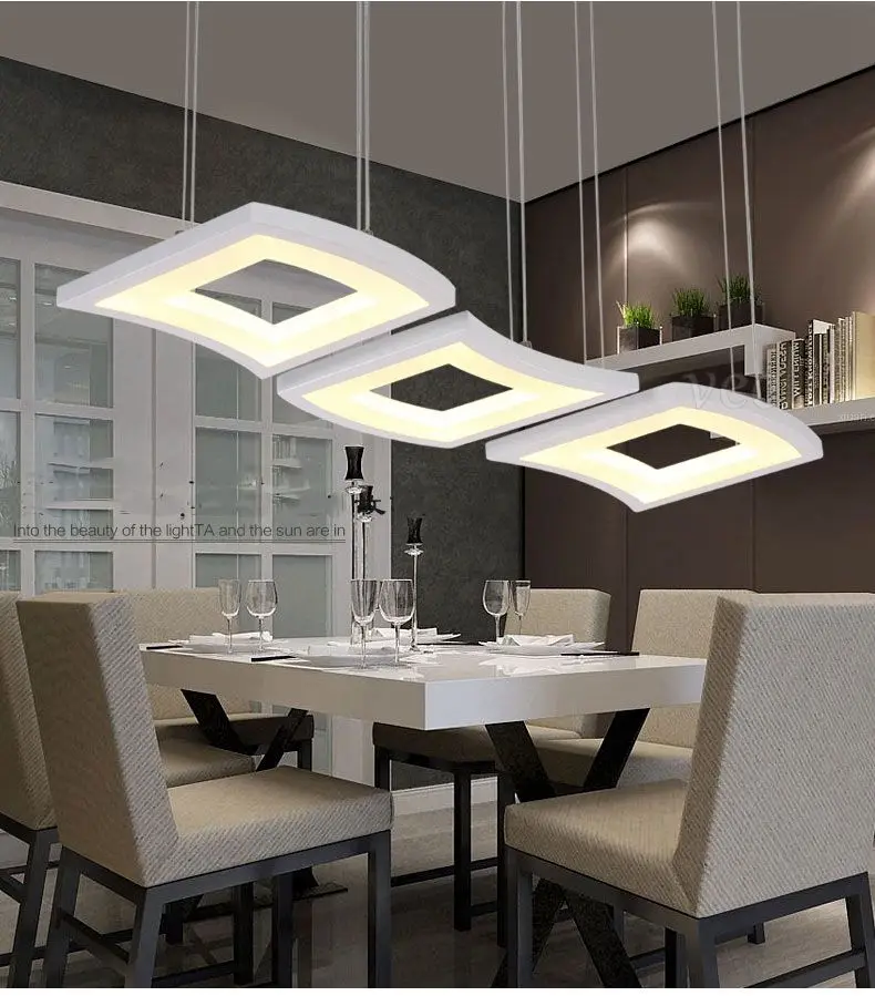 Современная мода, 3 головки, затемняющие светодиодные подвесные светильники, регулируемые подвесные светильники для столовой, ресторана, кухни, гостиной
