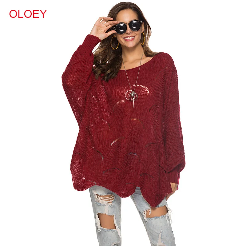 New Fashion Winter Sweater Women Pull OL Knit O-neck Lantern Sleeve Knitwear Hollow Out Pullover Sexy Sweaters Woman Clothes Top New Fashion Winter Sweater Women Pull OL Knit O-neck Lantern Sleeve Knitwear Hollow Out Pullover Sexy Sweaters Woman Clothes Top
