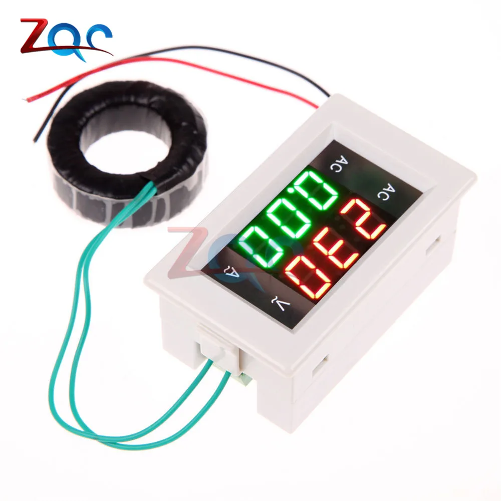 AC 300V 110V 220V 100A цифровой амперметр вольтметр ЖК Панель Ампер Вольт измеритель