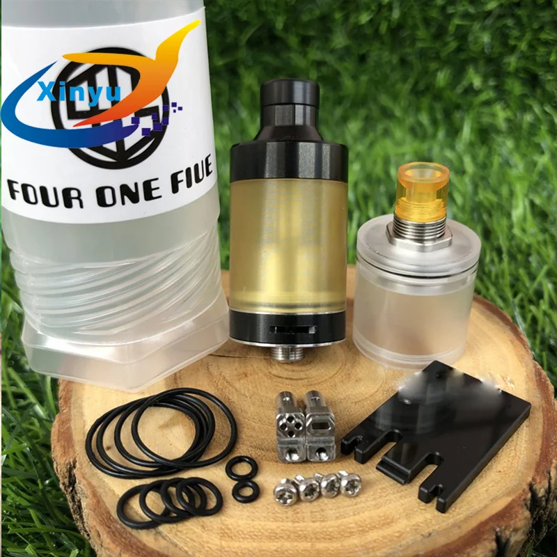 

FOUR ONE FIVE MOD 415 RTA 2mL/4.5mL Atomizer 415RTA 22mm Bottom airflow Single construction deck Vape Vaporizer KAYUN LITE RTA