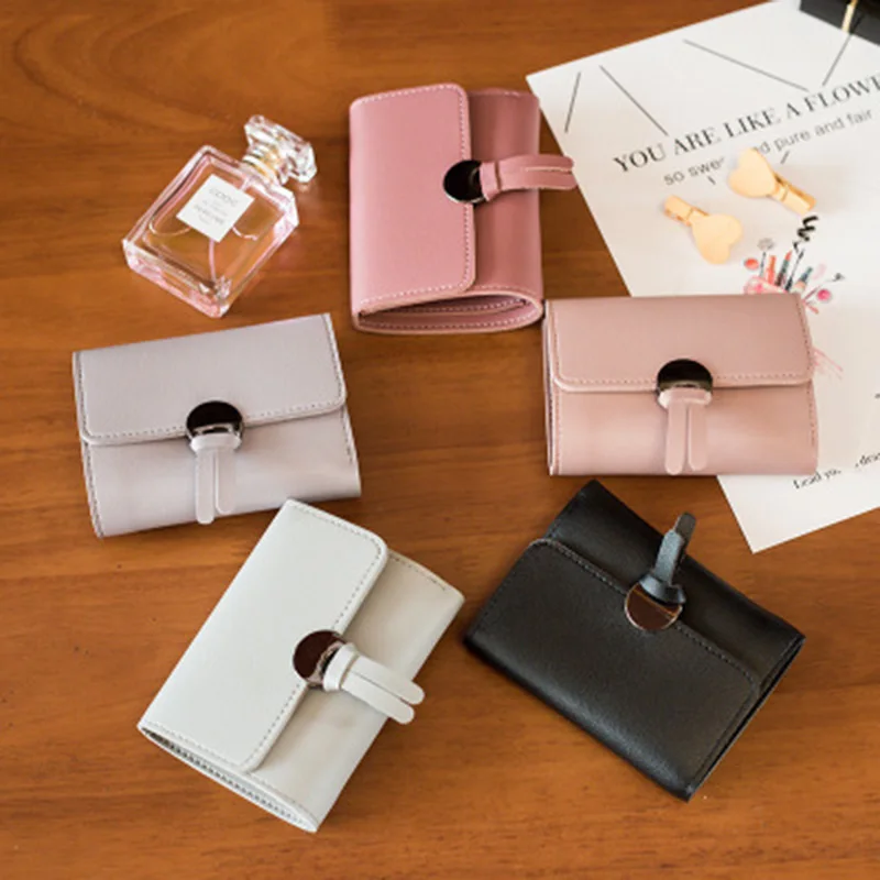 Women Short Wallet PU Leather Mini Female Money Purse New Fashion Foldable Credit Card Holder Lady Coin Bags Girl Wallets WT0121 (16)
