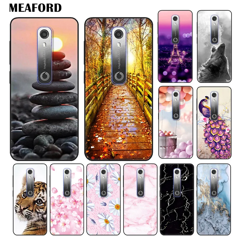 

Phone Case For Vodafone Smart N10 Cover Painting Black Bumper Coque Soft TPU Silicone Case For Vodafone N 10 Back Cover Shells