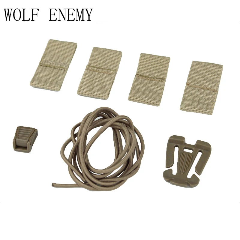 TAN Wolf Enemy Шлем DIY Резиновые Костюмы Набор для обновления шлемов аксессуары Многоцелевой эластичный палубный военный армейский Тактический - Цвет: TAN