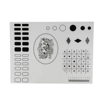 

New Professional Clear Silicone Stamping Decals Nail Art Plate Color Pat Easy Using Washable Mat Table Transfer Tools 1PC