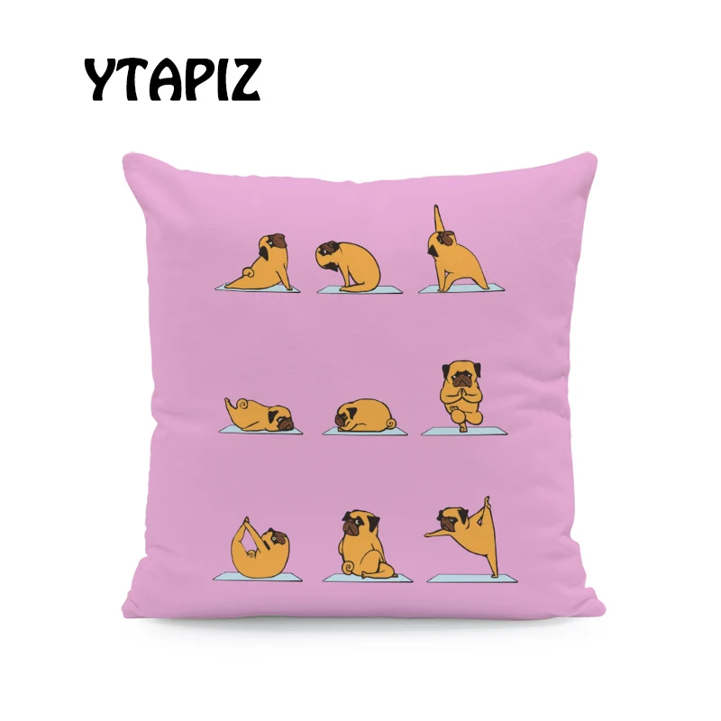 Мода Huskies бультерьер Coogee такса Мальтийская болонка для занятий йогой Cartoon45X45Cm бархатная декоративная подушка для дивана крышка