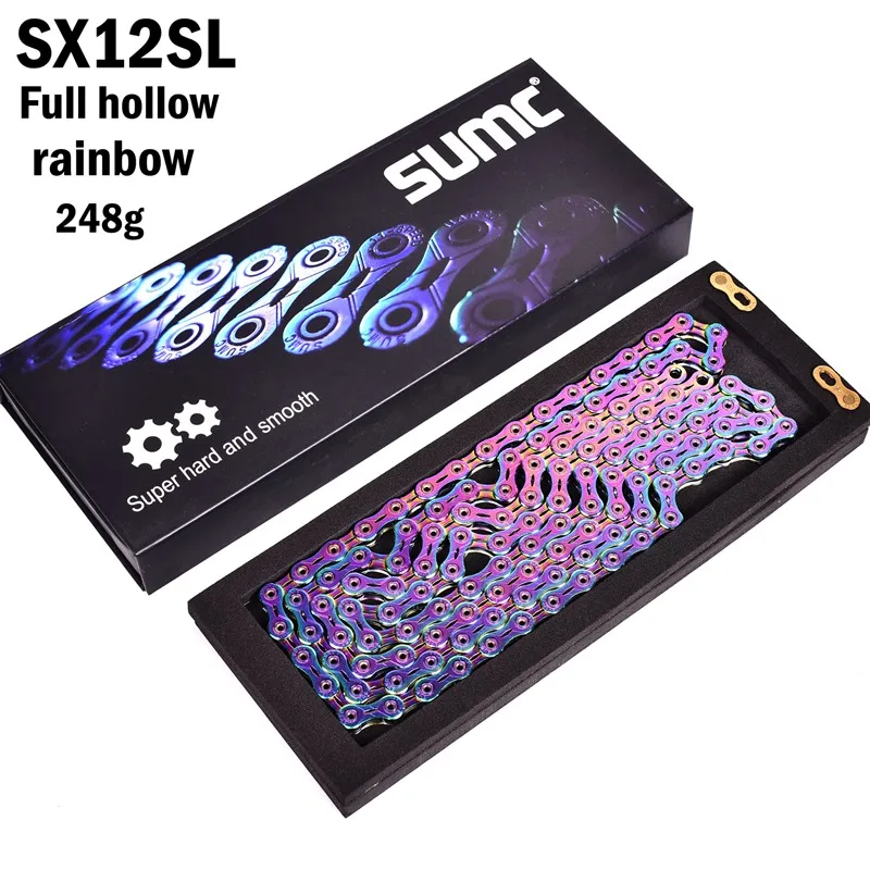 Rainbow SUMC SX12SL велосипедная цепь 126L 12 цепь для скоростного велосипеда с MissingLink для горных/велосипедных частей, оригинальная коробка