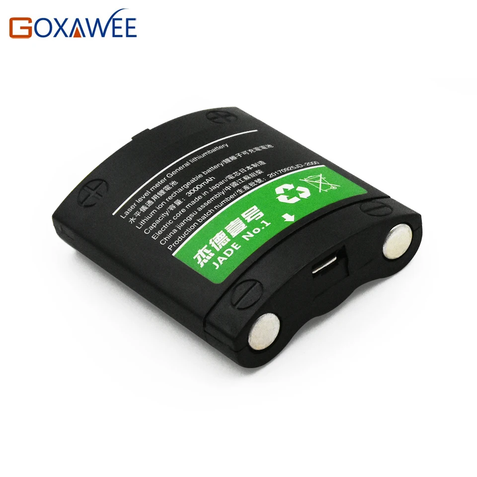 GOXAWEE литиевые перезаряжаемые батареи 3,7 в для 360 градусов вращающийся 5 линий 6 точек лазерный уровень красный зеленый луч Лазерные инструменты