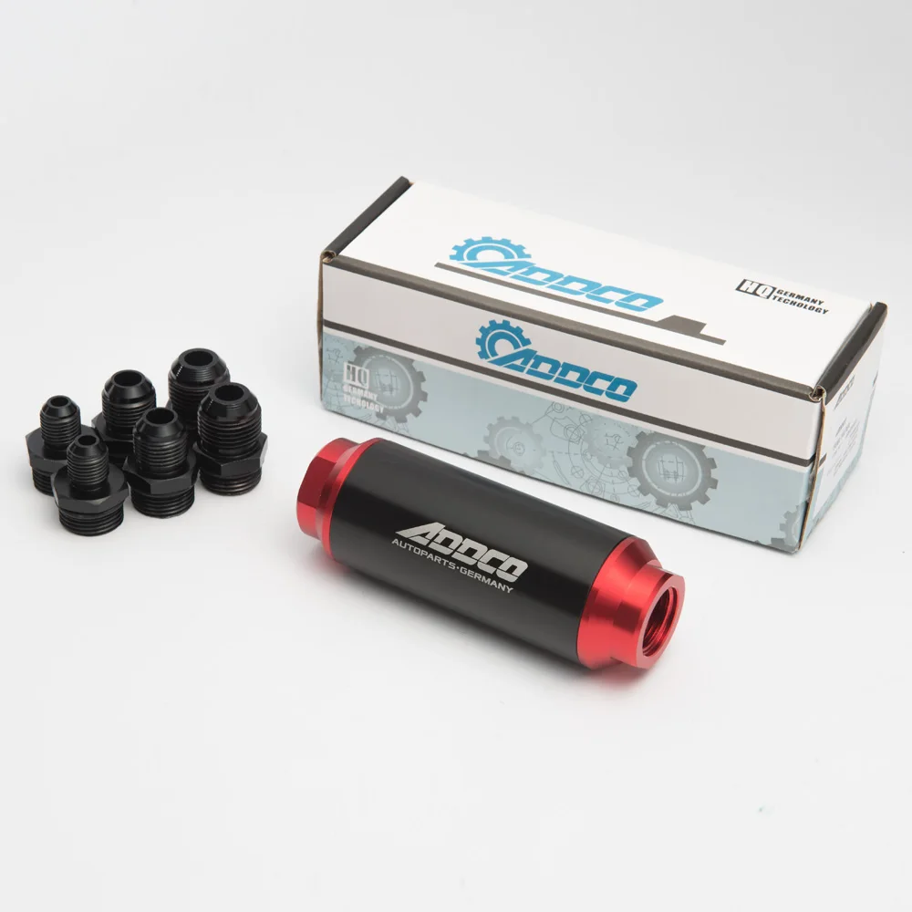 Hi Flow Performance Fuel Filter Black & Red w AN10 AN8 AN6 Adapter 40 Micron ADF09901-in Fuel Filters from Automobiles & Motorcycles on Aliexpress.com ...
