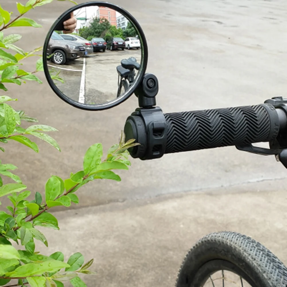 

1Pc Bicycle Rearview Handlebar Mirrors Cycling Rear View MTB Bike Silicone Handle Rearview Mirror