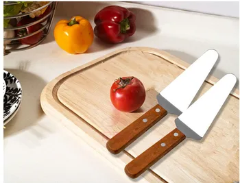 

50 pcs/lot Hot Stainless Steel Cake Shovel Lifter Pizza Cutter Knife Shovel Blade Baking Pastry Tools Free Shipping