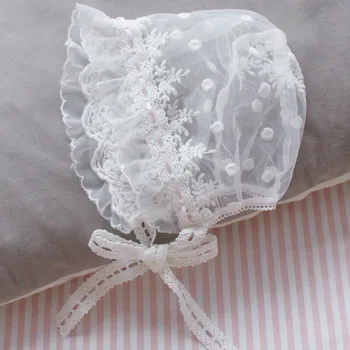 

EnkeliBB New Born Baby Girl Lace Hat Beautiful Summer Hat For New Baby Girl Kawaii Palace Style Infant Photography Props