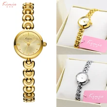 Kimio Moda de Lujo de Las Señoras de la Pulsera Reloj de pulsera de Cuarzo Chapado En Oro Relojes Relogio Feminino Montre Femme KW6038