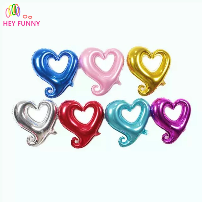 50pcs/lot 18 inch Hollow Heart Balloons Foil Balloons For Birthday ...