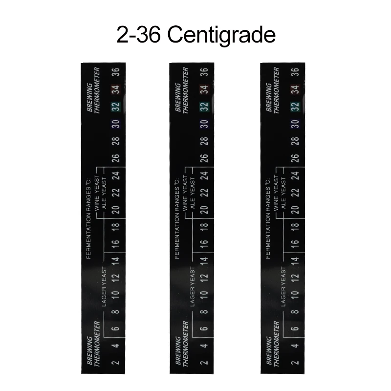 3 шт./лот, новинка, цифровой самоклеющийся термометр для домашнего пивоварения, датчик температуры пива, вина, считыватель - Цвет: 2-36 Centigrade