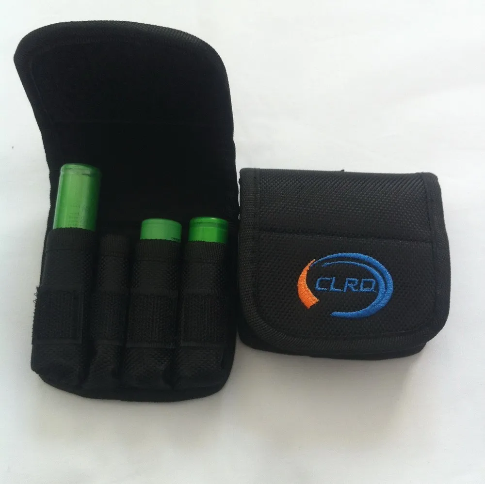 

portable 18650 battery case 18650 battery nylon bag with hook