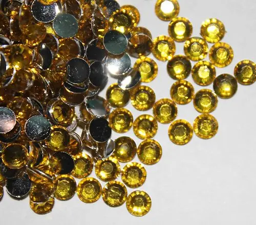 2000pcs 4.8mm Glod Yellow Flat Back Acrylic Rhinestones Gems Scrapbooking Embellishment Craft Diy | Дом и сад