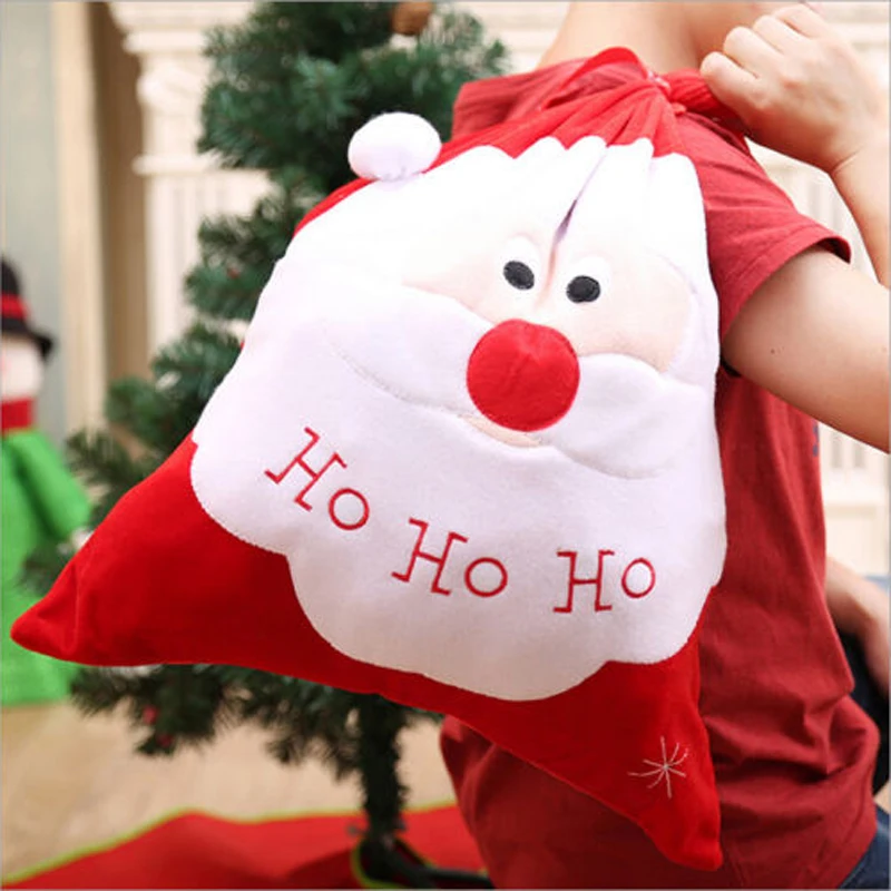 Santa Claus Gift Bags Party Cookie Candy Bags Belt Gift Bags Packing DIY for Kids Candy Bags Christmas Decoration