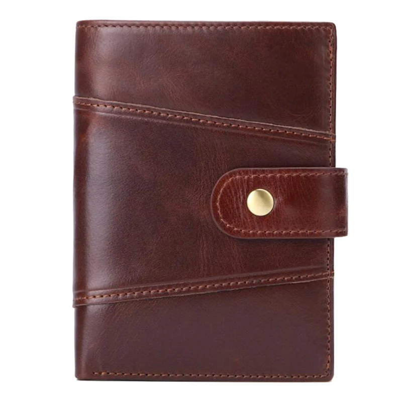 

Western Genuine Leather Patchwork Men Wallet High Quality Many Card Holders Large Capacity Men Purse