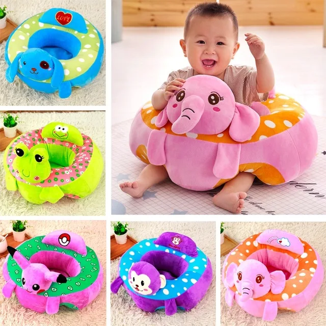 

50cm Cartoon animal baby Support Seat Sofa Baby Learning To Sit Chair Comfortable Travel Car Seat Pillow Cushion Plush Toys