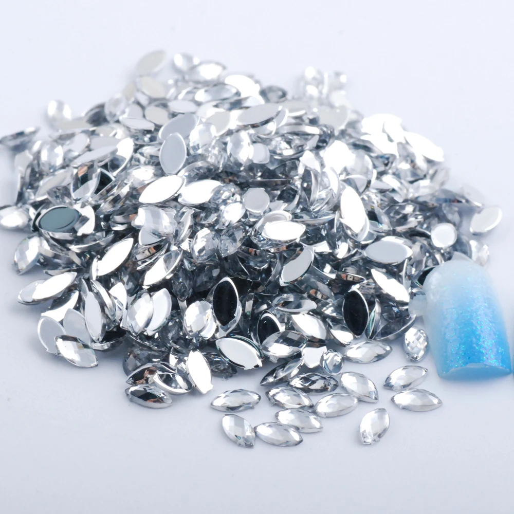 Оптовая продажа 3*6 мм 10000 шт./пакет хрусталя Акриловые Лошадь глаз Форма Rhinestone