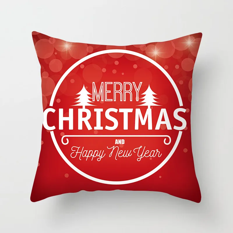 Fuwatacchi, Рождественская наволочка для подушки с новогодним принтом, снежный Санта, наволочка для подушки с оленем, елкой, декоративная наволочка для домашнего дивана - Цвет: PC04280