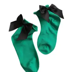 Блеск бант из ленточки Low Cut носки до лодыжки Для женщин для девочек 2018 Новая мода сетки Shimmer чистые носки в Корейском стиле Harajuku femme P4