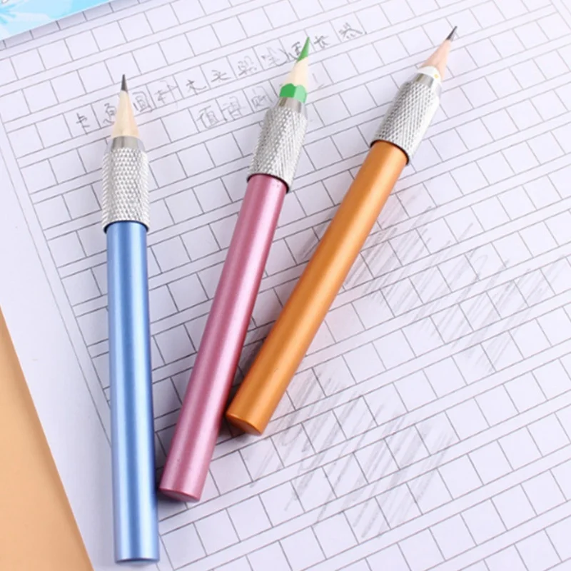 1 Pcs Metal Pencil Lengthening Extension Bracket Art Sketch Pencil Lengthening School Supplies