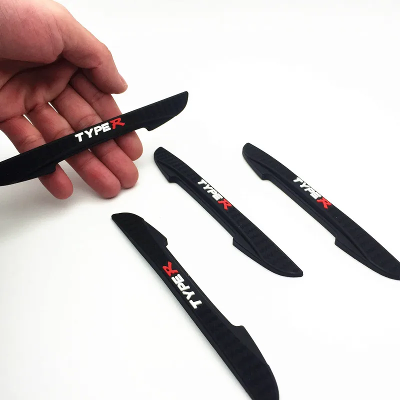 

4pcs/lot TYPER Logo Car Door Anti-collision Bumper Strip Guards Auto Door Side Protector Sticker For Honda Civic
