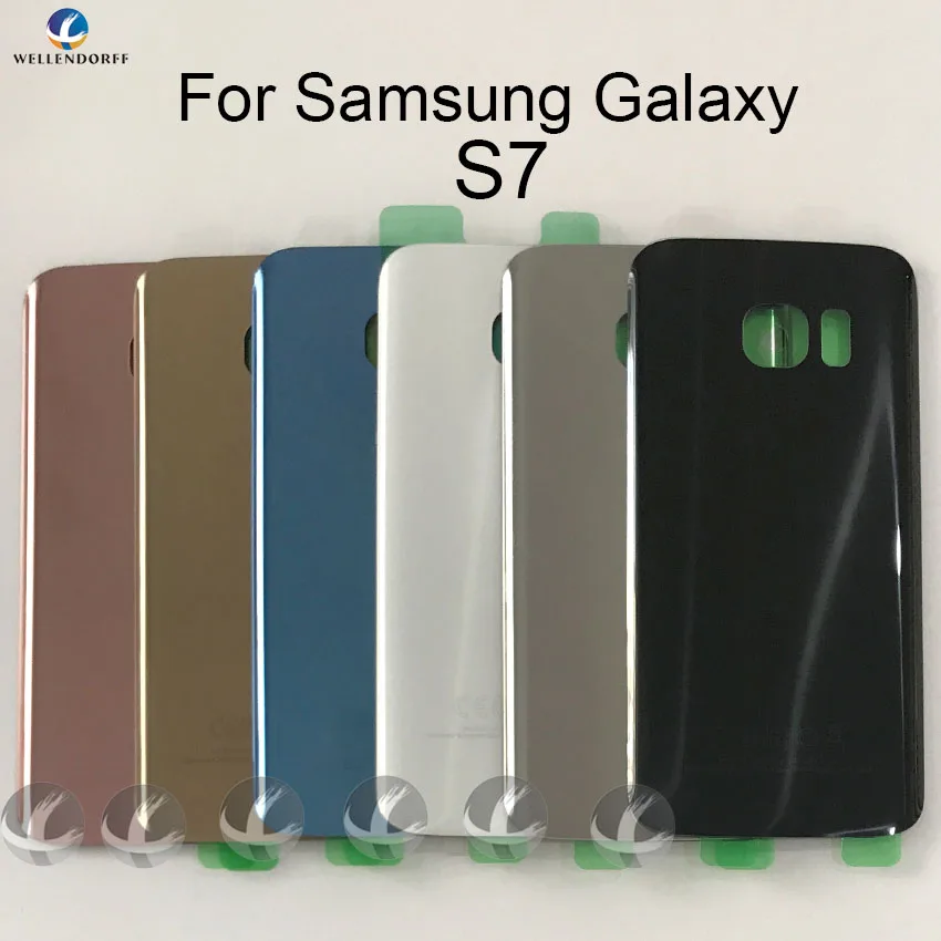 Задний стеклянный корпус + клей для Samsung Galaxy S7 Edge G930 G935F G9350 задняя панель Крышка