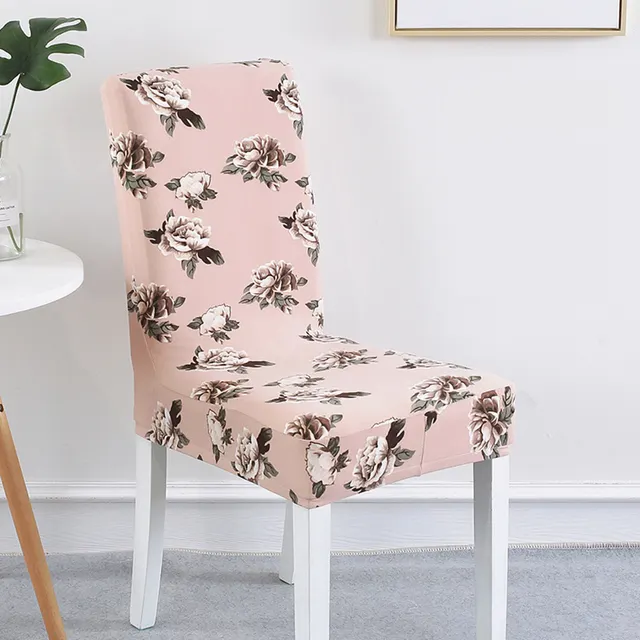Floral Print Elastic Detachable Chair Cover Kitchen Table Set