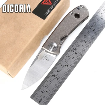 

DICORIA District 9 E170 Folding knife 14C28N blade titanium handle tactical Outdoor suvival camping Hunt Pocket knives EDC Tool