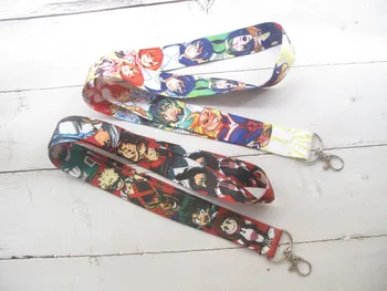 

Free Shipping 100 pcs Anime My Hero Academia Boku no Hero Academia Key Chains Neck Strap Keys Camera ID Card Lanyard N-88