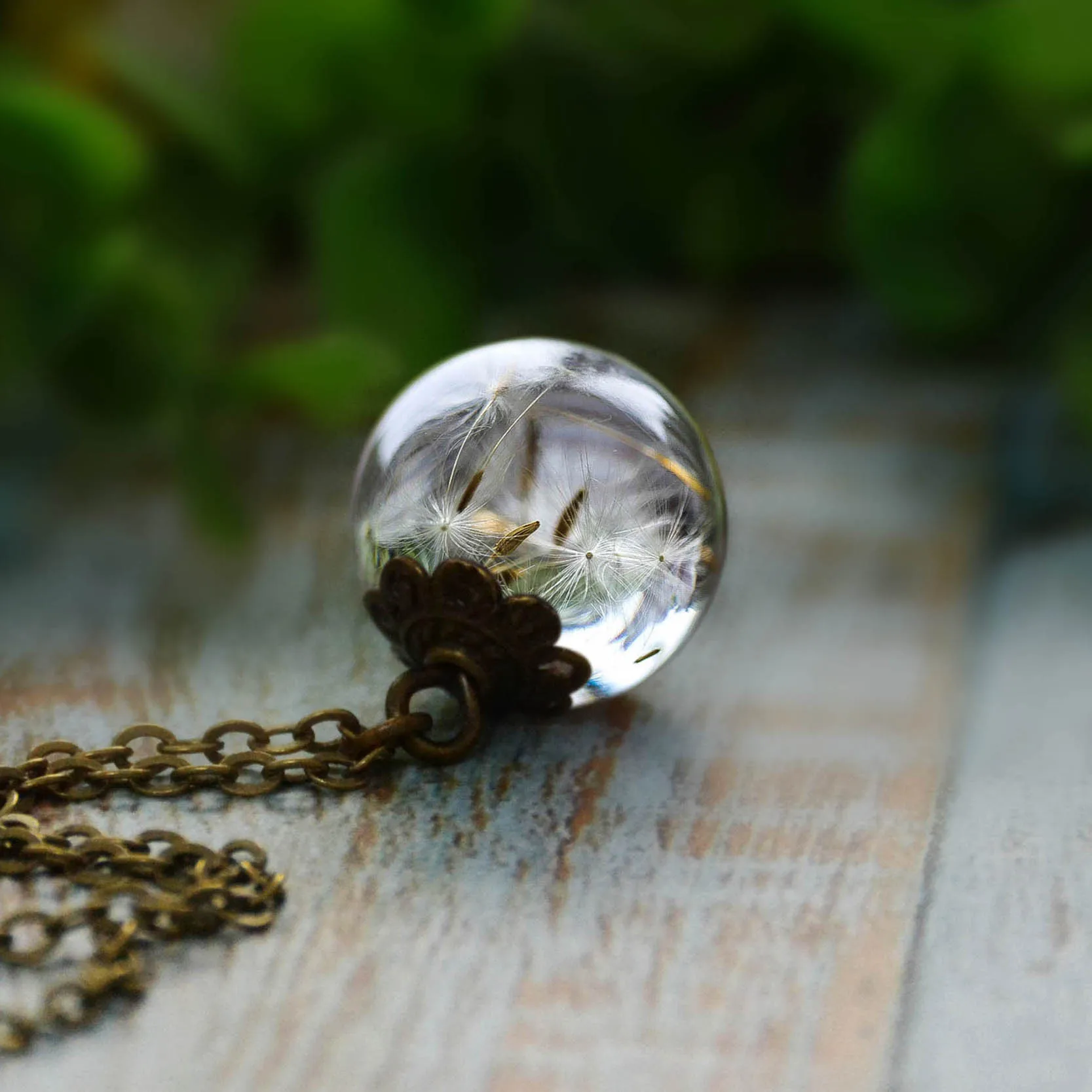Dandelion Drop Necklace gold chain
