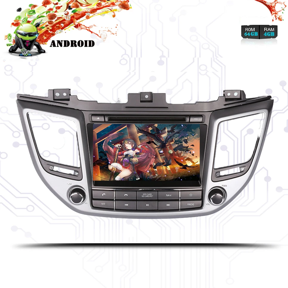 Top Octa Core 4GB RAM 64GB Android 9.0 Car DVD GPS Navi Multimedia Player Car Stereo for HYUNDAI TUCSON 2015 2016 2017 18 Head Unit 3
