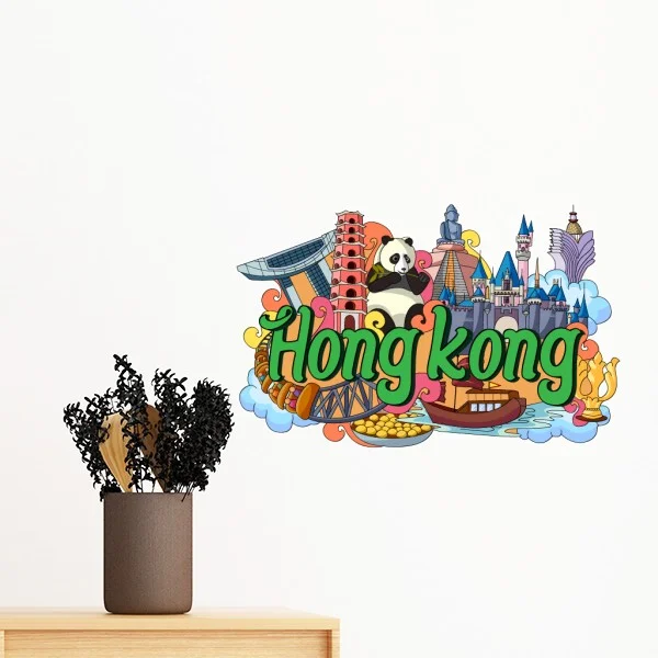 hong kong map famous locations landmark redbud kowloon china