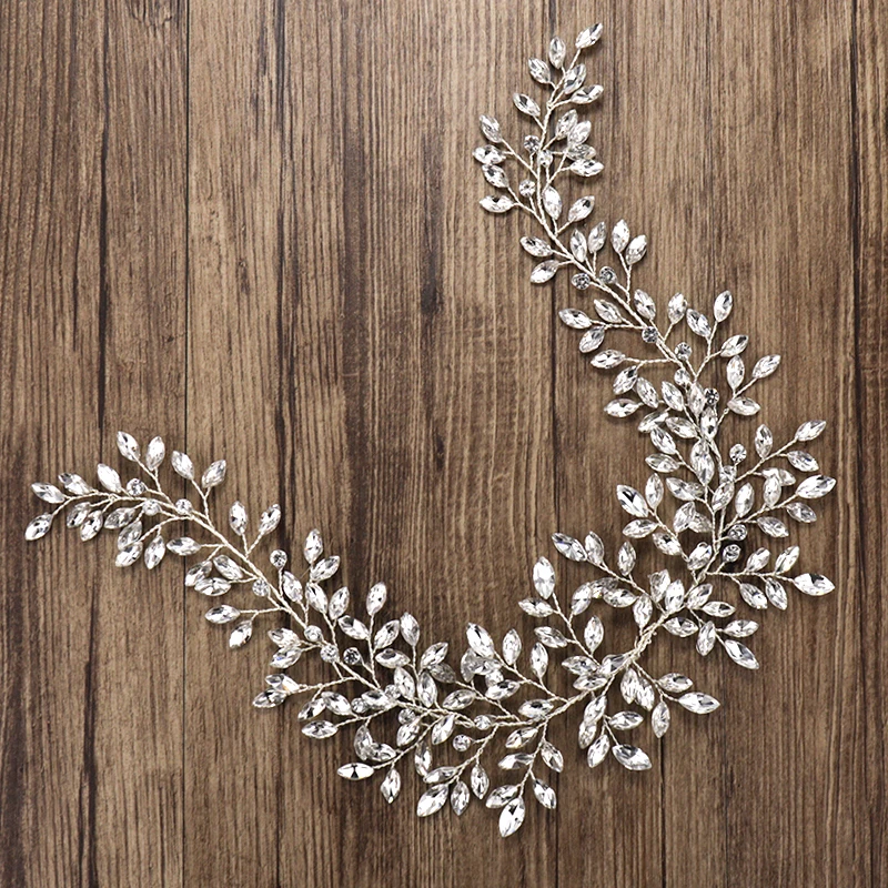  Luxurious Rhinestone Crystal Headband Bride Hair Accessories Wedding Crystal Hairbands Headbands Si