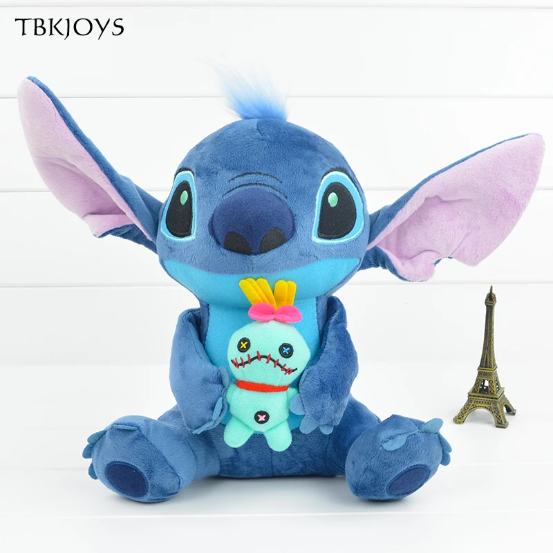 Big Size 25CM Stitch with Scrump Kawaii Plush Soft font b Toys b font Doll Stuffed