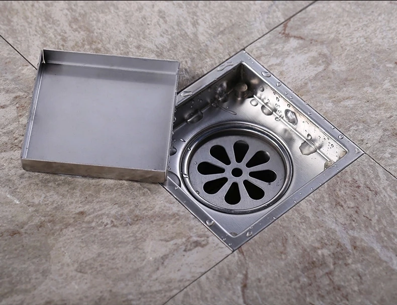 Tile Insert Square Floor Waste Grates Bathroom Shower Drain 150 X Tile Insert Square Floor Waste Grates Bathroom Shower Drain 150 X 150mm 304 Stainless Steel Free Shipping In Drains From Home Improvement On Aliexpress