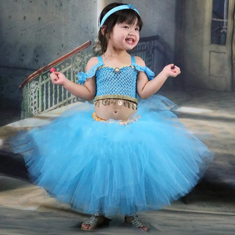 

Princess Girl Costume Tutu Dress Birthday Party Gentle Tender Dress for girls 2 3 4 5 6 7 8 9 10 11 12 13 14 years Children's