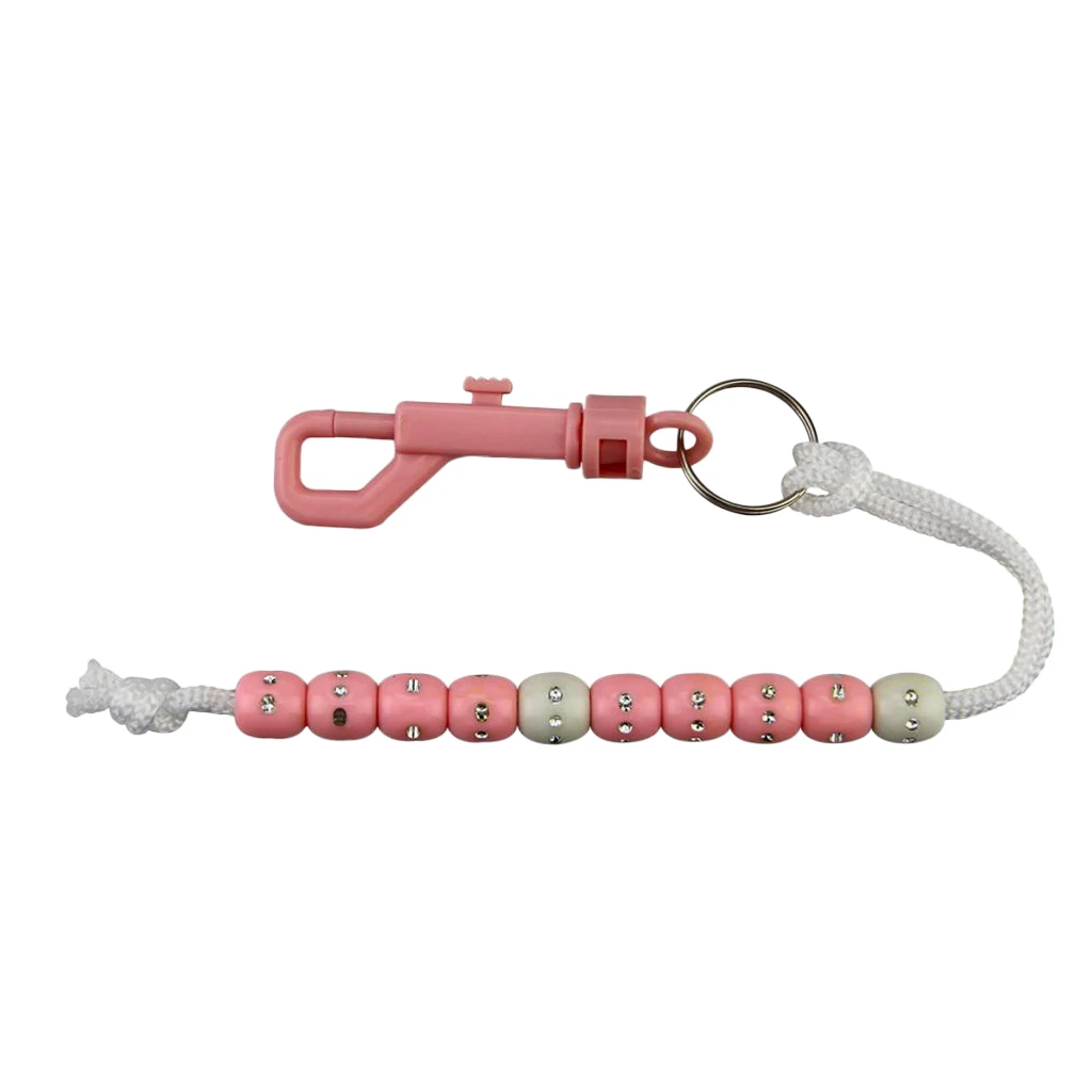 Plastic Golf Beads Stroke Shot Score Counter Keeper with Clip -Pink/White Golf Stroke Bead Score Counter