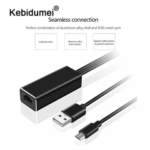 Kebidumei Высокое качество HD 480 Мбит/с 5 V микро USB2.0 для RJ45 Ethernet адаптер 10/100 Мбит/с ТВ Stick для нового огня ТВ ультра аудио