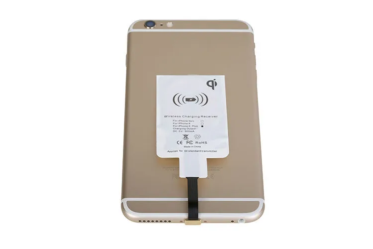 QI Беспроводной Зарядное устройство приемник для iPhone 5S 7 6 Plus Универсальный