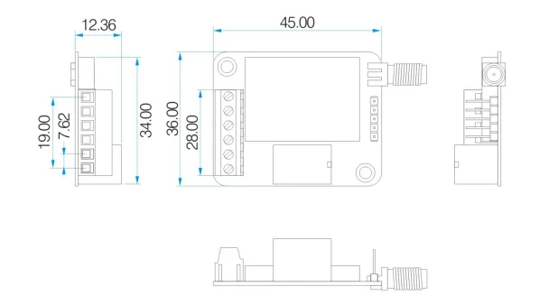 Релейный модуль SK100+ SV652 | Макс 2,5 км беспроводной переключатель управления РЧ модуль 433 МГц 500 МВт односторонний сухой контакт I/O сигнал