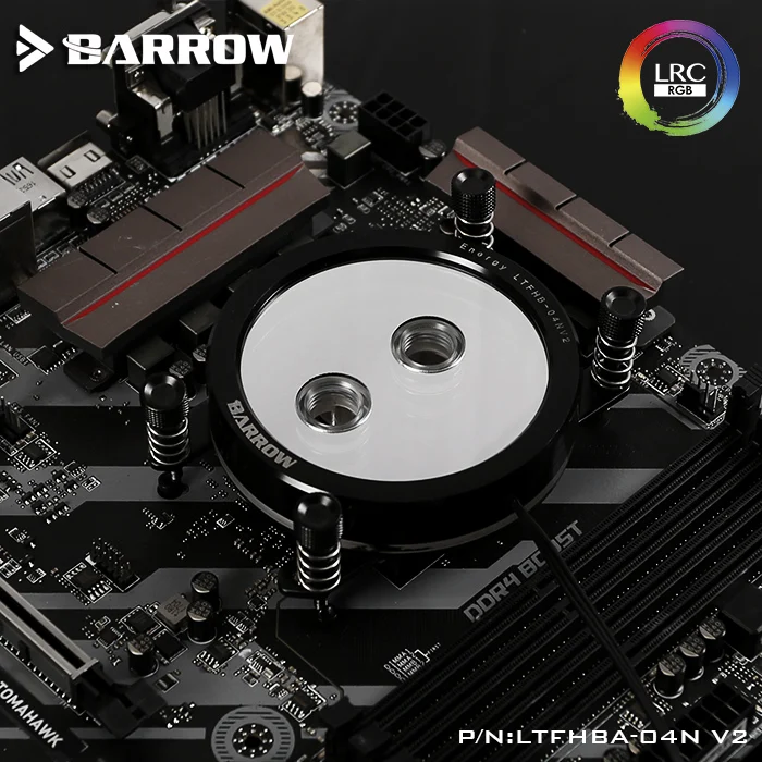 Кулер для процессора Barrow AM3 AM4 plaform 2 0 5v rgb компонент освещения водяное охлаждение