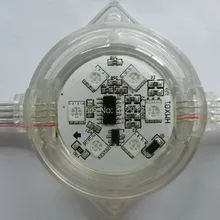 56 мм диаметр TM1804 светодиодный пиксельный модульный, инжекторного типа, 1,44 Вт, 6 шт. внутренние светодиоды, DC24V вход; IP68